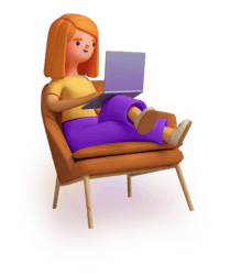 garota com notebook no colo